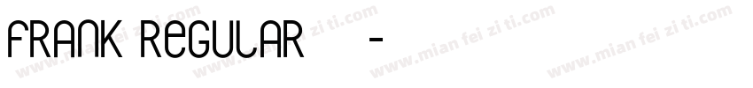 frank regular 粗体字体转换